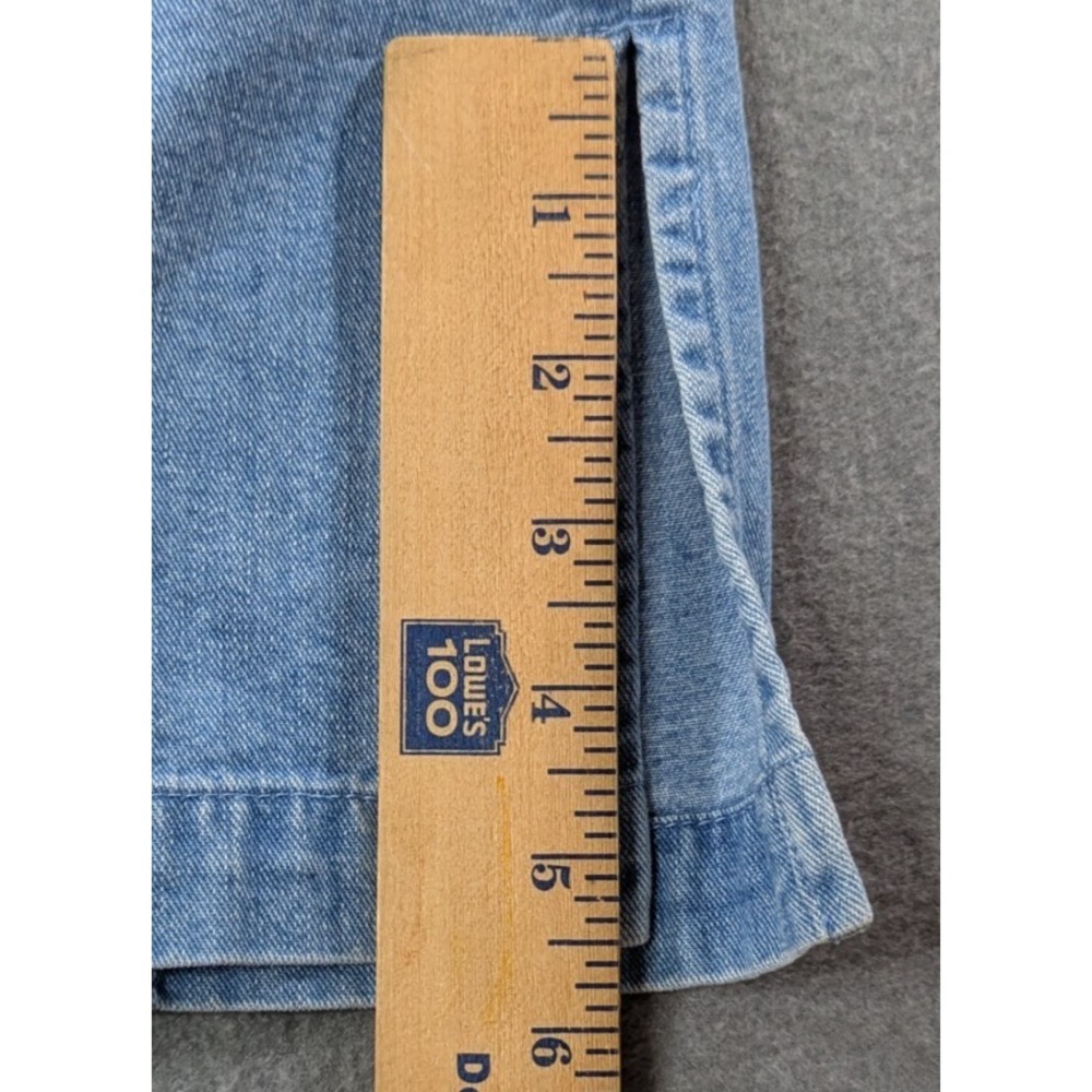 Vintage Orvis Womens 6 Denim Maxi Skirt Long Blue 100% Cotton 90s Y2K Paneled - Picture 6 of 11